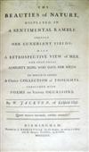 BASKERVILLE PRESS  1769  JACKSON, W. The Beauties of Nature, displayed in a Sentimental Ramble through her Luxuriant Fields [etc.].